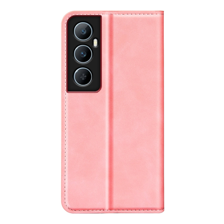 For Realme C65 4G Retro-skin Magnetic Suction Leather Phone Case