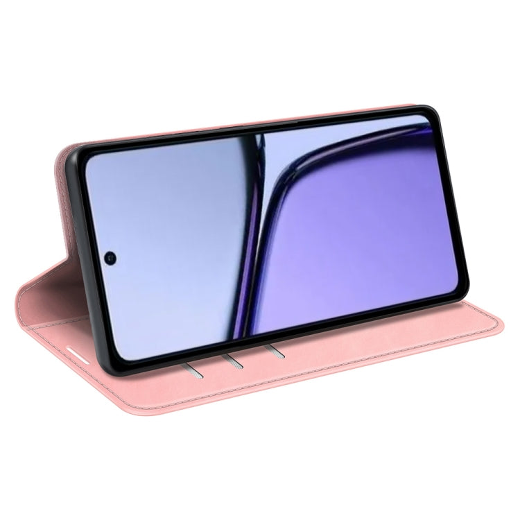 For Realme C65 4G Retro-skin Magnetic Suction Leather Phone Case