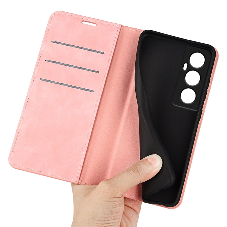 For Realme C65 4G Retro-skin Magnetic Suction Leather Phone Case