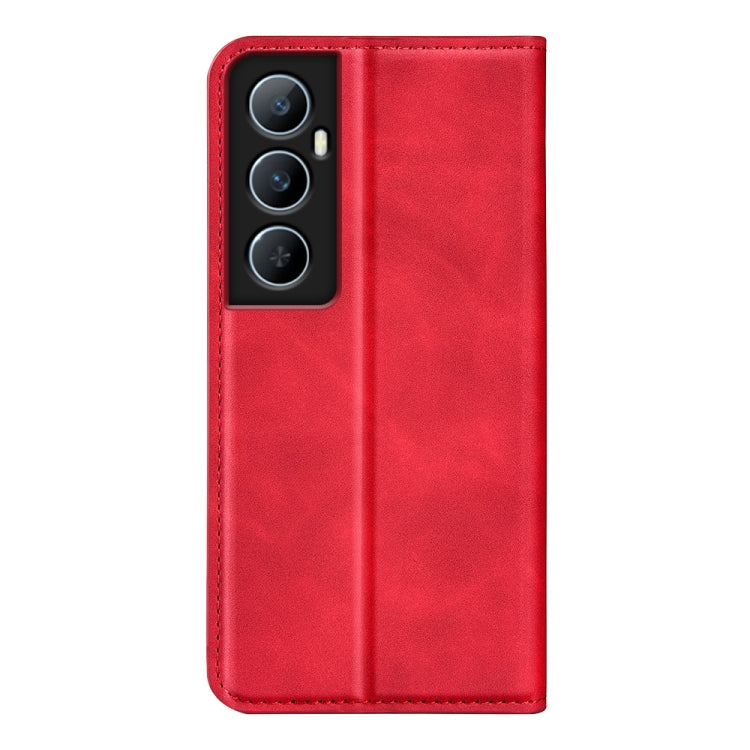 For Realme C65 4G Retro-skin Magnetic Suction Leather Phone Case