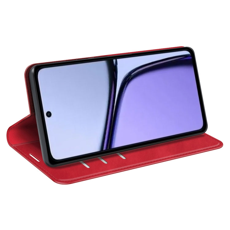 For Realme C65 4G Retro-skin Magnetic Suction Leather Phone Case