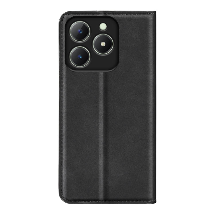 For Realme C63 Retro-skin Magnetic Suction Leather Phone Case