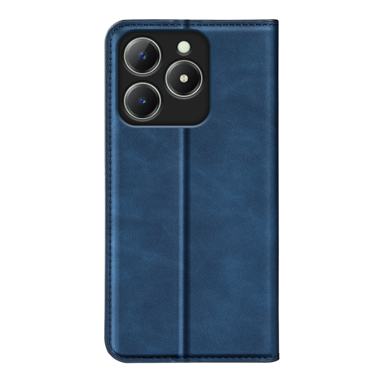 For Realme C63 Retro-skin Magnetic Suction Leather Phone Case