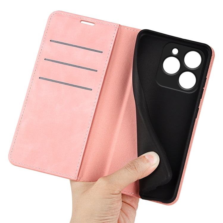 For Realme C63 Retro-skin Magnetic Suction Leather Phone Case