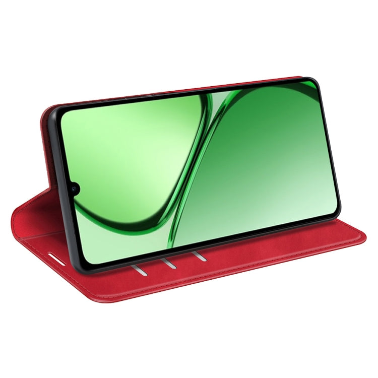 For Realme C63 Retro-skin Magnetic Suction Leather Phone Case