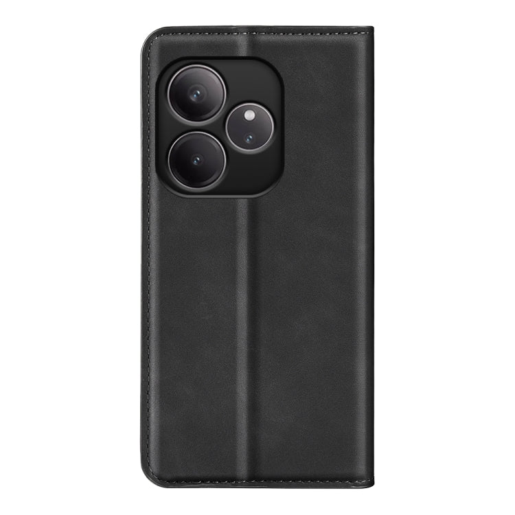 For Realme GT 6 5G Retro-skin Magnetic Suction Leather Phone Case