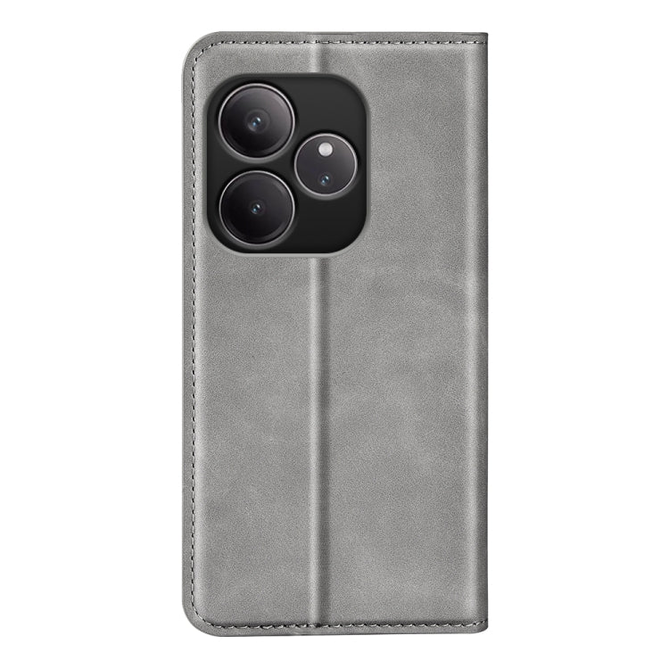 For Realme GT 6 5G Retro-skin Magnetic Suction Leather Phone Case