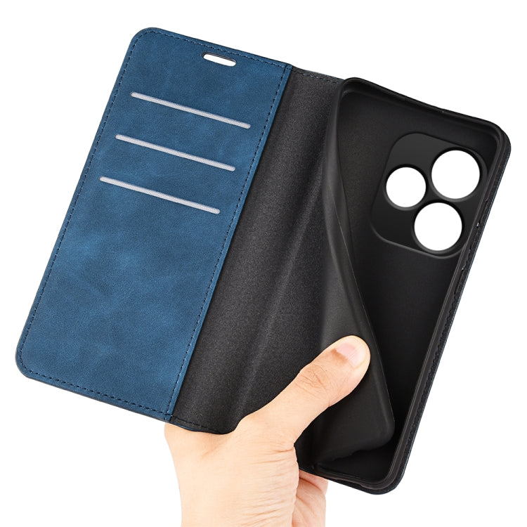 For Realme GT 6 5G Retro-skin Magnetic Suction Leather Phone Case