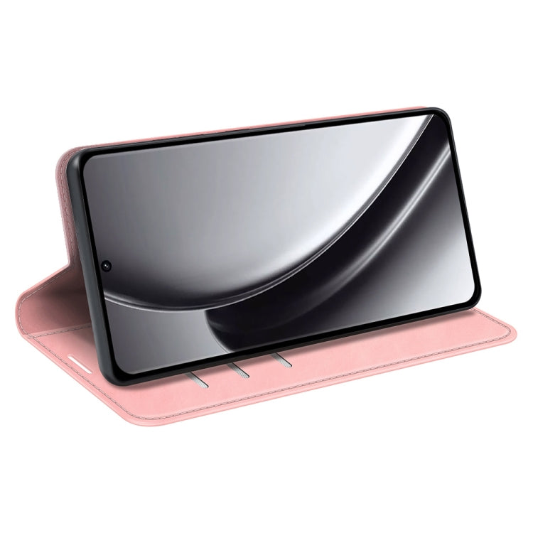 For Realme GT 6 5G Retro-skin Magnetic Suction Leather Phone Case