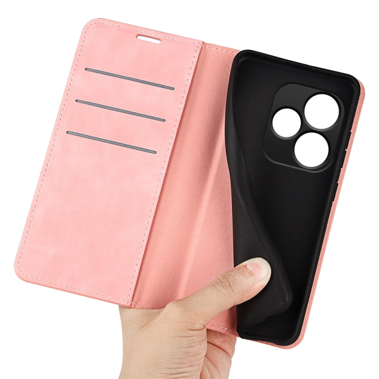 For Realme GT 6 5G Retro-skin Magnetic Suction Leather Phone Case