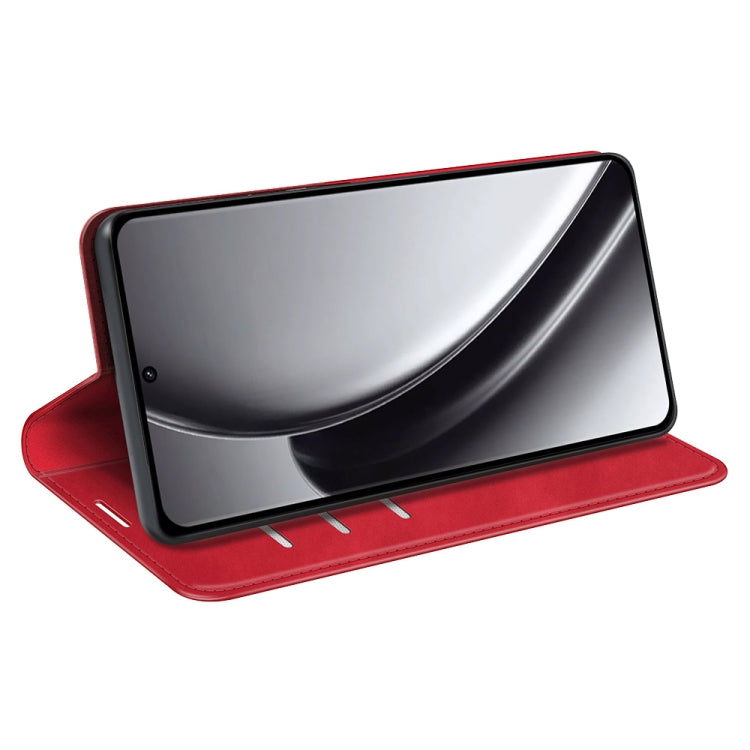 For Realme GT 6 5G Retro-skin Magnetic Suction Leather Phone Case