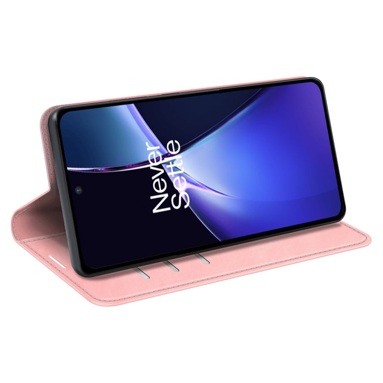 For Realme 13+ 5G Retro-skin Magnetic Suction Leather Phone Case