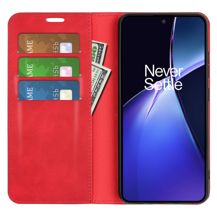 For Realme 13+ 5G Retro-skin Magnetic Suction Leather Phone Case
