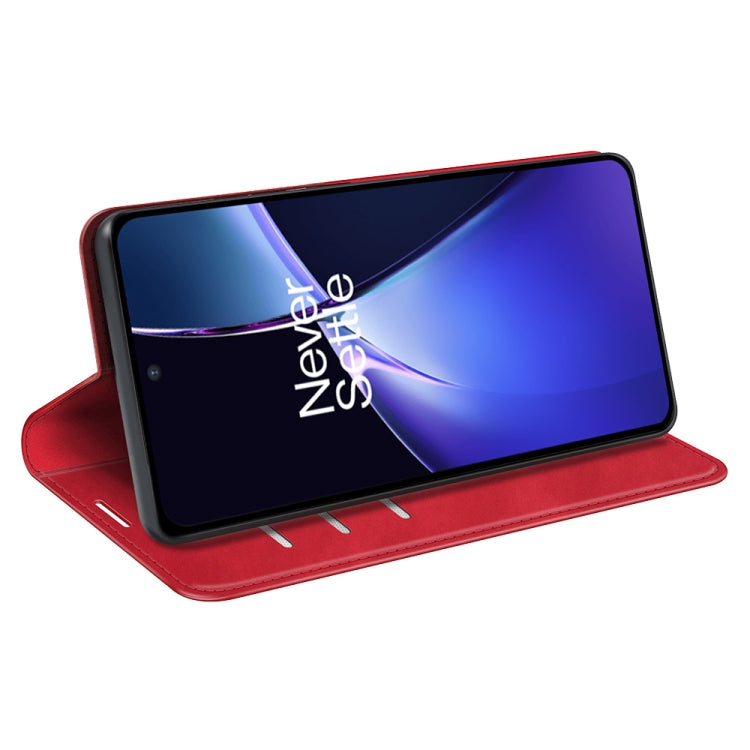 For Realme 13+ 5G Retro-skin Magnetic Suction Leather Phone Case
