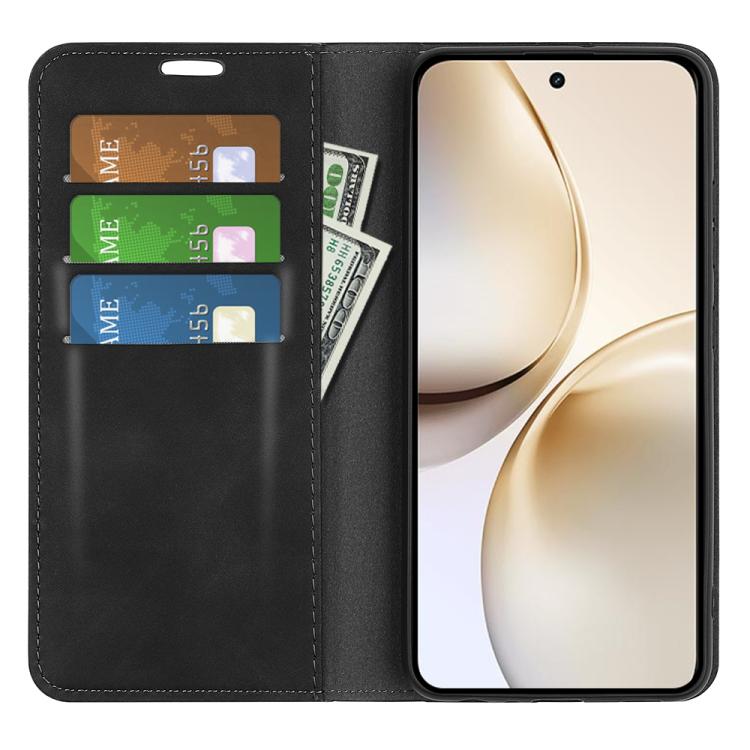 For Realme 14 Pro+ Retro-skin Magnetic Suction Leather Phone Case