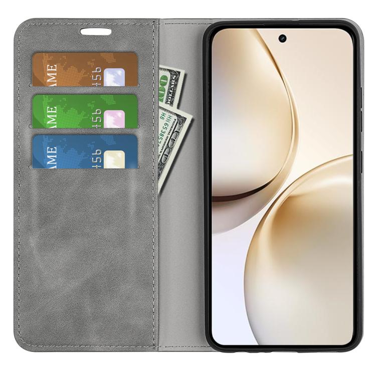 For Realme 14 Pro+ Retro-skin Magnetic Suction Leather Phone Case