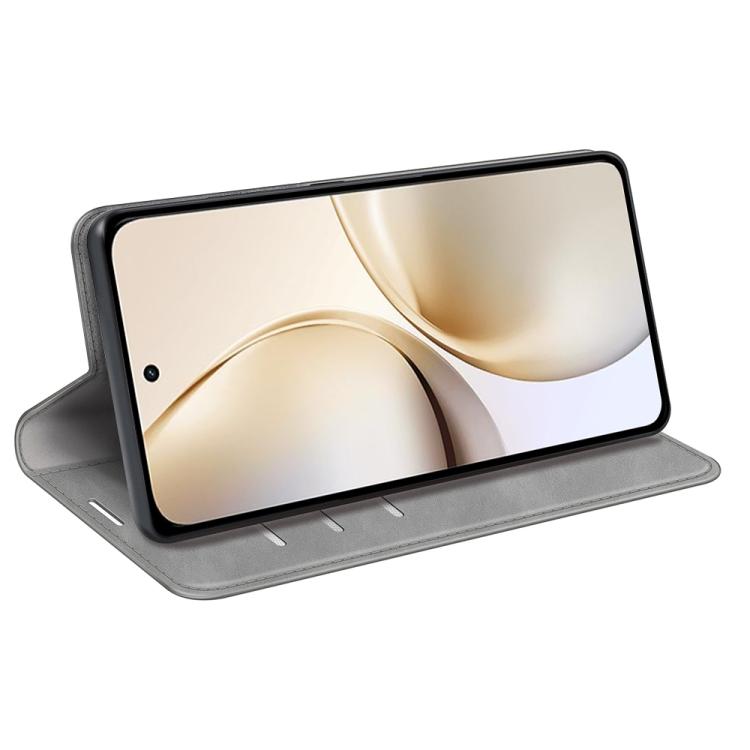 For Realme 14 Pro+ Retro-skin Magnetic Suction Leather Phone Case