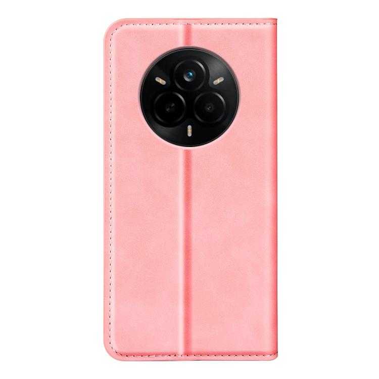 For Realme 14 Pro+ Retro-skin Magnetic Suction Leather Phone Case