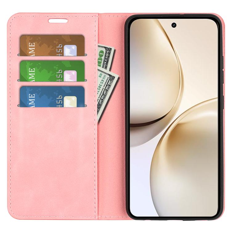 For Realme 14 Pro+ Retro-skin Magnetic Suction Leather Phone Case