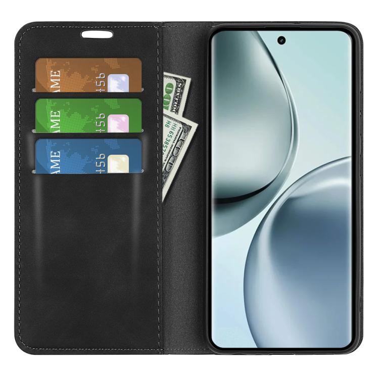 For Realme 14 Pro 5G Retro-skin Magnetic Suction Leather Phone Case