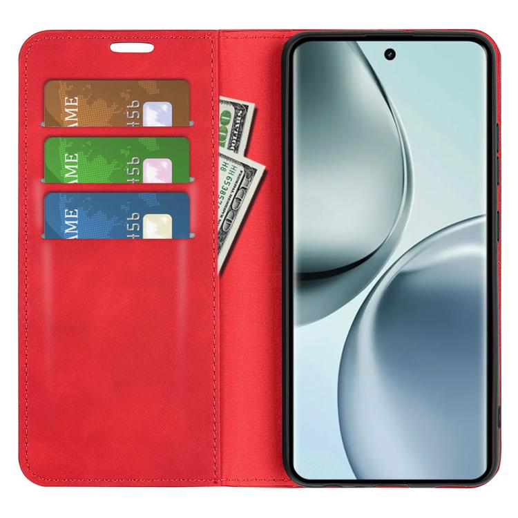 For Realme 14 Pro 5G Retro-skin Magnetic Suction Leather Phone Case