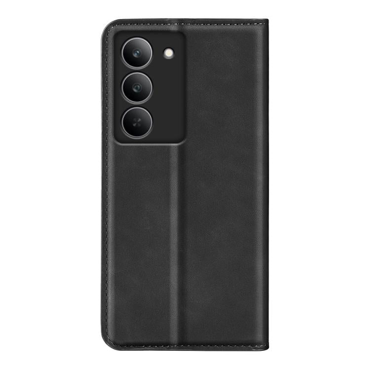 For Realme 14X 4G Retro-skin Magnetic Suction Leather Phone Case