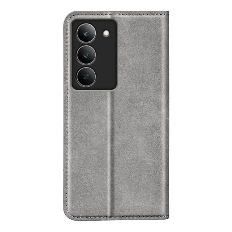 For Realme 14X 4G Retro-skin Magnetic Suction Leather Phone Case