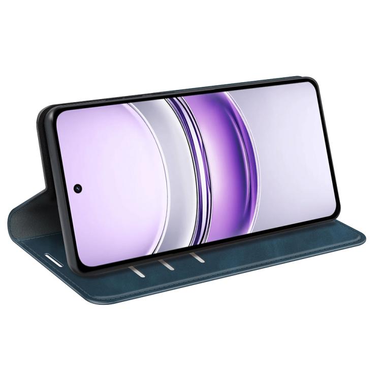 For Realme 14X 4G Retro-skin Magnetic Suction Leather Phone Case