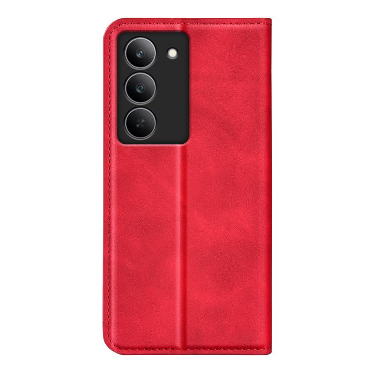For Realme 14X 4G Retro-skin Magnetic Suction Leather Phone Case
