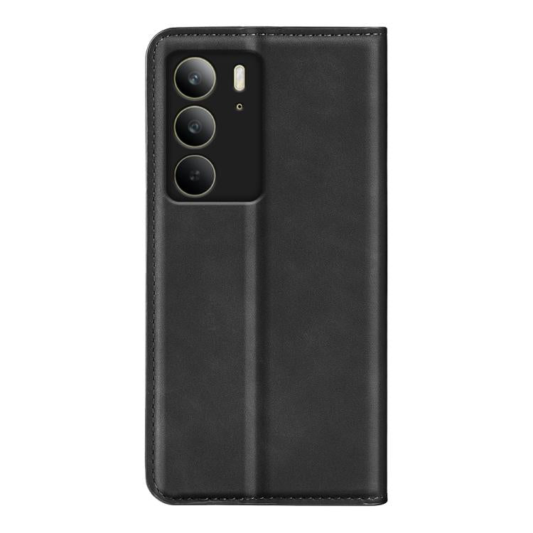 For Realme C75 Retro-skin Magnetic Suction Leather Phone Case