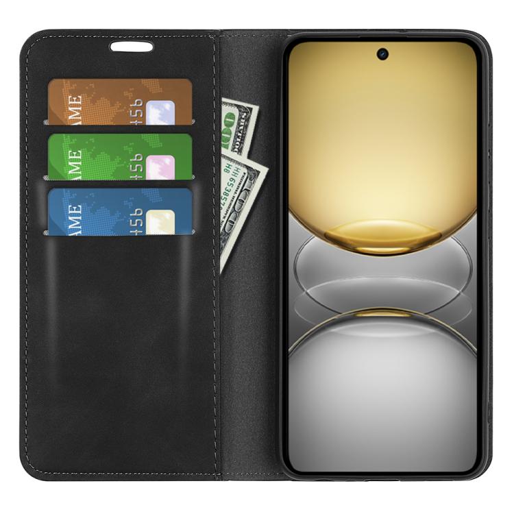 For Realme C75 Retro-skin Magnetic Suction Leather Phone Case