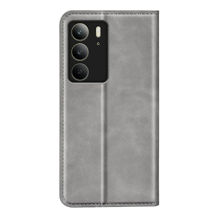 For Realme C75 Retro-skin Magnetic Suction Leather Phone Case