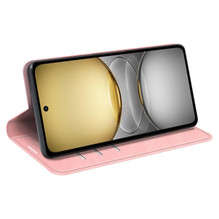 For Realme C75 Retro-skin Magnetic Suction Leather Phone Case