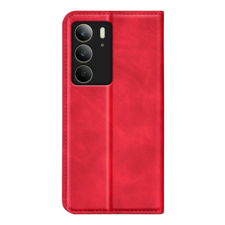 For Realme C75 Retro-skin Magnetic Suction Leather Phone Case