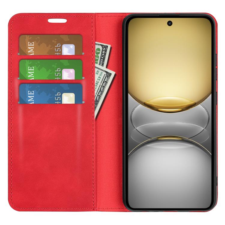 For Realme C75 Retro-skin Magnetic Suction Leather Phone Case
