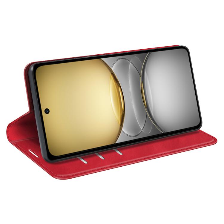 For Realme C75 Retro-skin Magnetic Suction Leather Phone Case