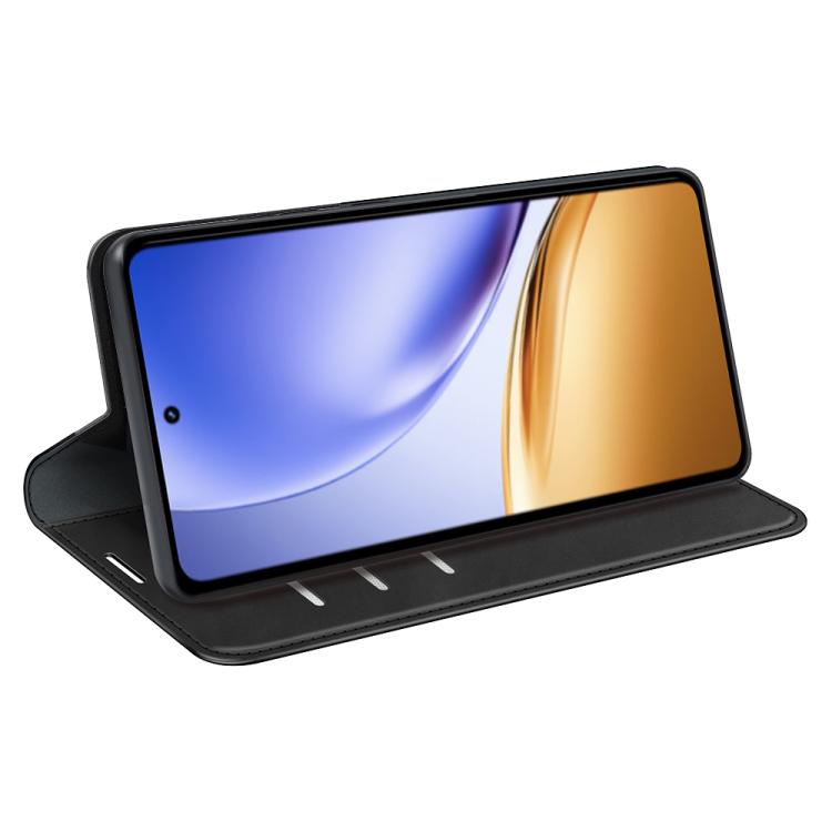 For Realme 14 5G Retro-skin Magnetic Suction Leather Phone Case