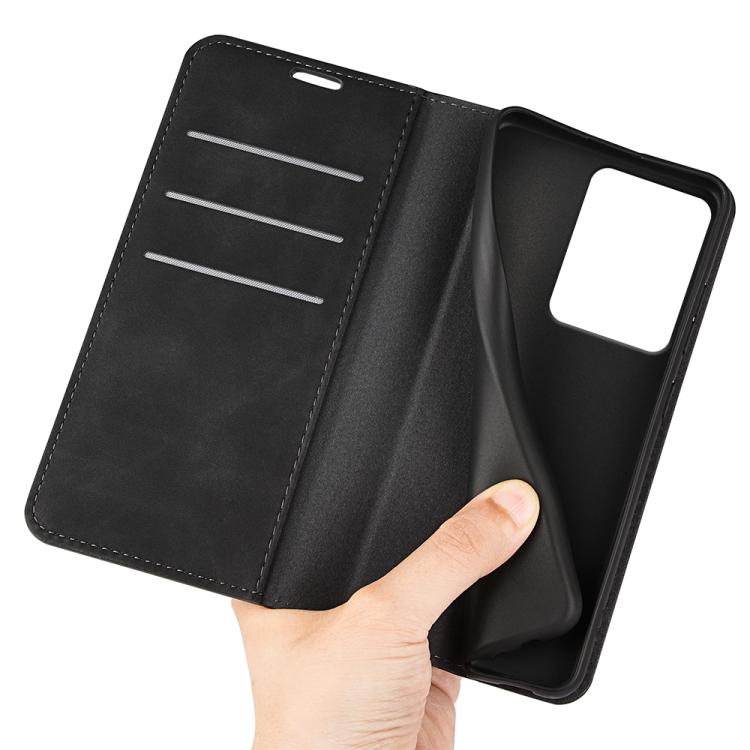 For Realme 14 5G Retro-skin Magnetic Suction Leather Phone Case
