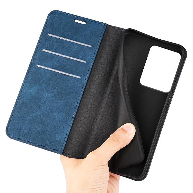 For Realme 14 5G Retro-skin Magnetic Suction Leather Phone Case