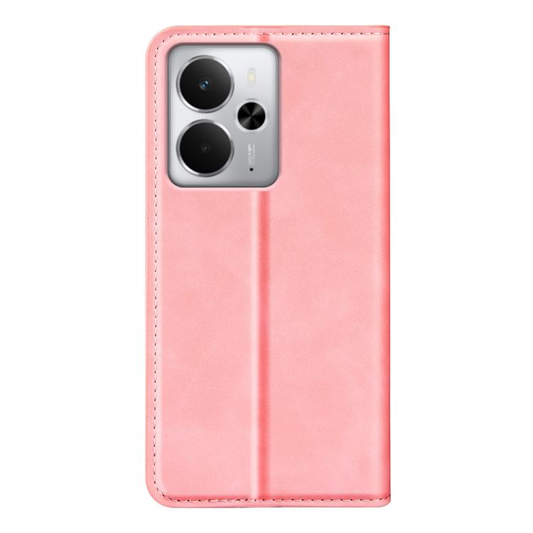For Realme 14 5G Retro-skin Magnetic Suction Leather Phone Case