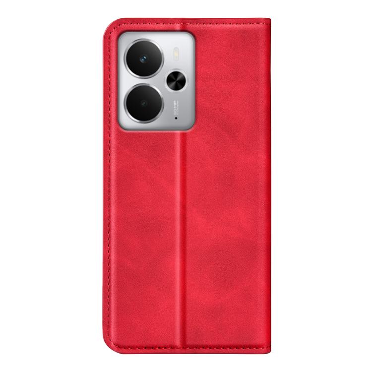 For Realme 14 5G Retro-skin Magnetic Suction Leather Phone Case