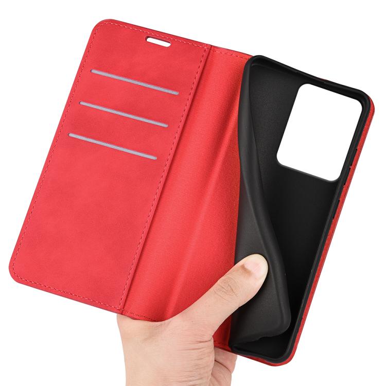 For Realme 14 5G Retro-skin Magnetic Suction Leather Phone Case