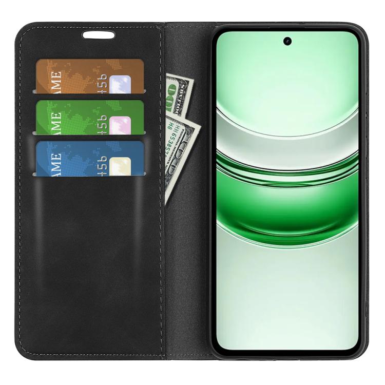 For Realme C71 4G Retro-skin Magnetic Suction Leather Phone Case