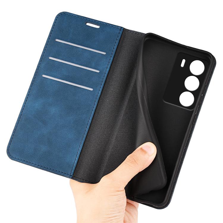 For Realme C71 4G Retro-skin Magnetic Suction Leather Phone Case