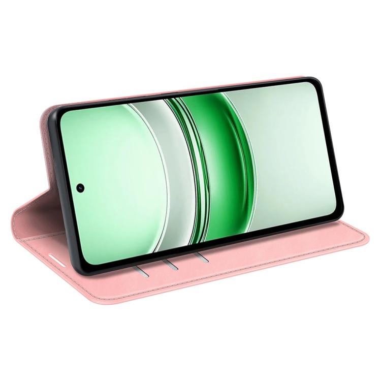 For Realme C71 4G Retro-skin Magnetic Suction Leather Phone Case