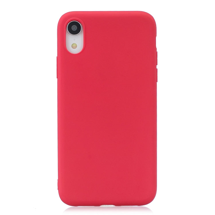 For iPhone XR Frosted Solid Color TPU Protective Case