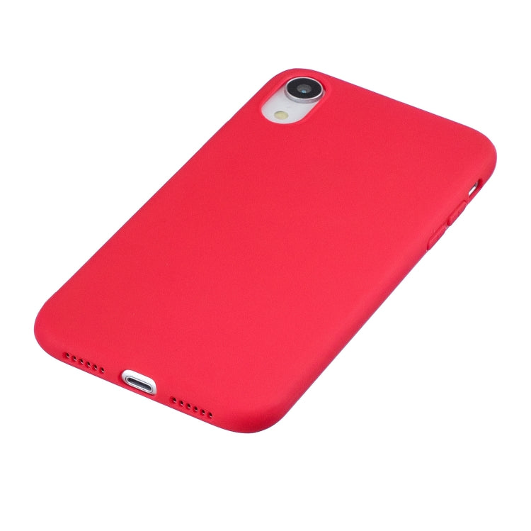For iPhone XR Frosted Solid Color TPU Protective Case