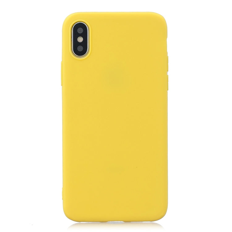 For iPhone XR Frosted Solid Color TPU Protective Case