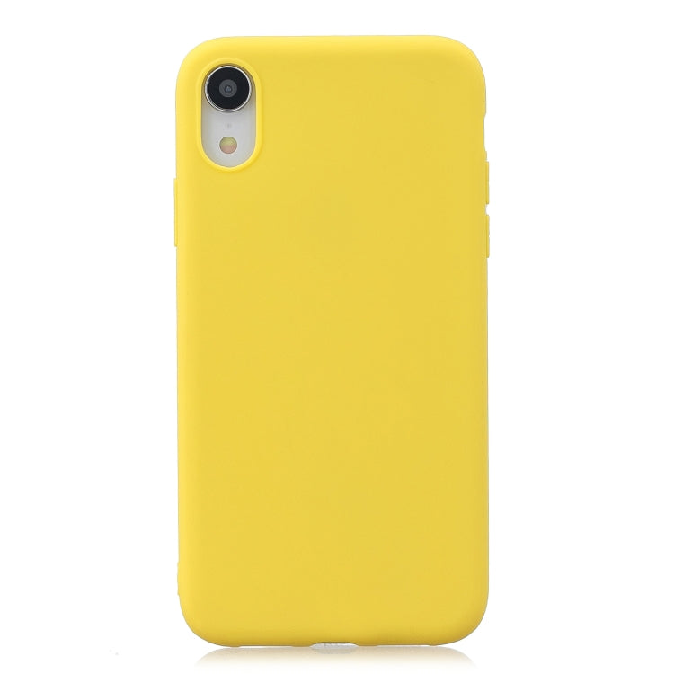 For iPhone XR Frosted Solid Color TPU Protective Case