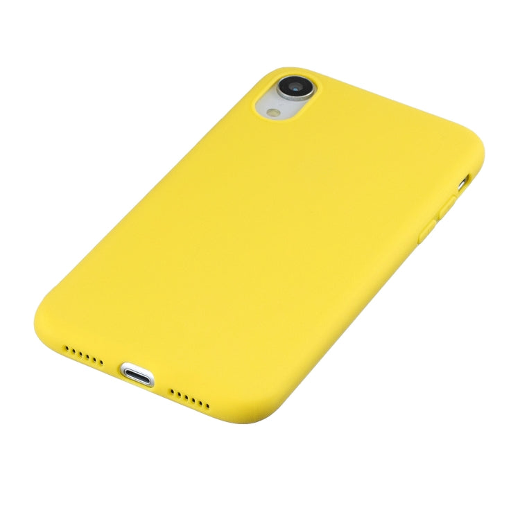 For iPhone XR Frosted Solid Color TPU Protective Case